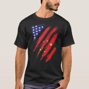 China American Grown Flag USA Patriot Heritage Mon T-Shirt