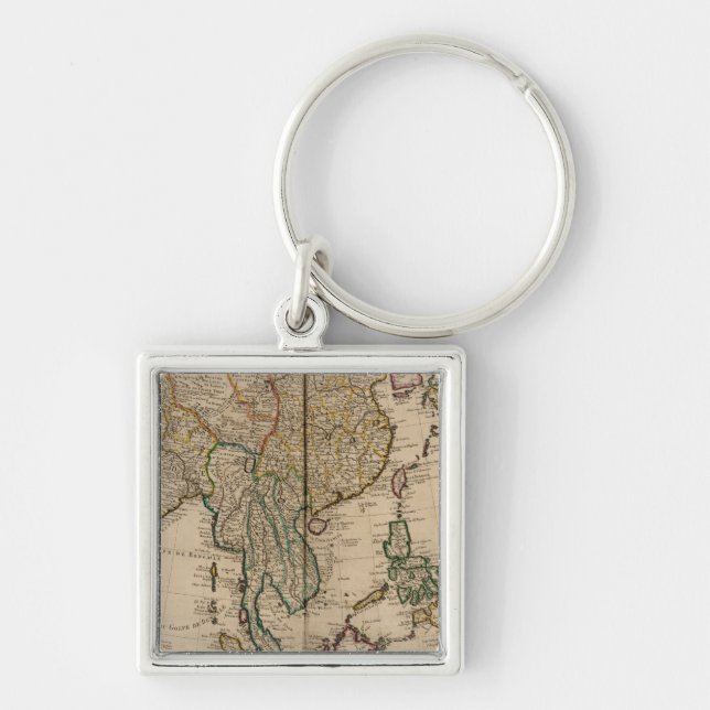 China and India Key Ring (Front)