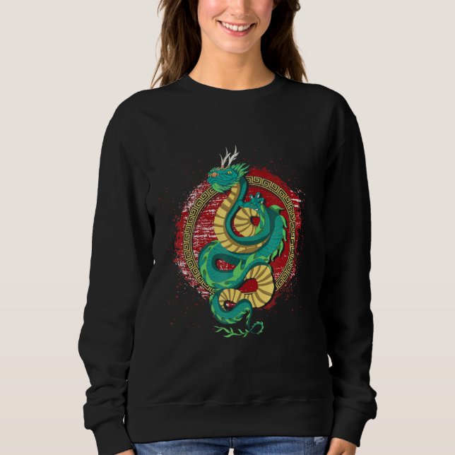 China Asia Mythical Creature Fantasy Animal Chines Sweatshirt (Front)