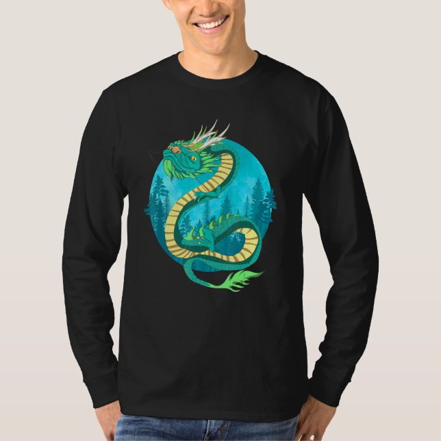 China Asian Culture Mythical Creature Nature Chine T-Shirt (Front)