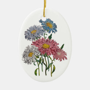 China Asters Ceramic Tree Decoration