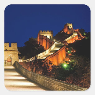 China, Badaling, Great Wall, view of Square Sticker