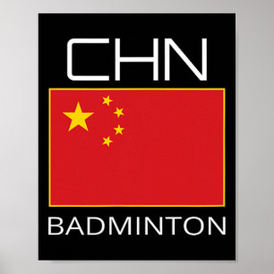 China Badminton Team Fan Gift Chinese Athlete Chn  Poster