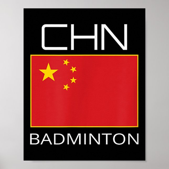 China Badminton Team Fan Gift Chinese Athlete Chn  Poster (Front)