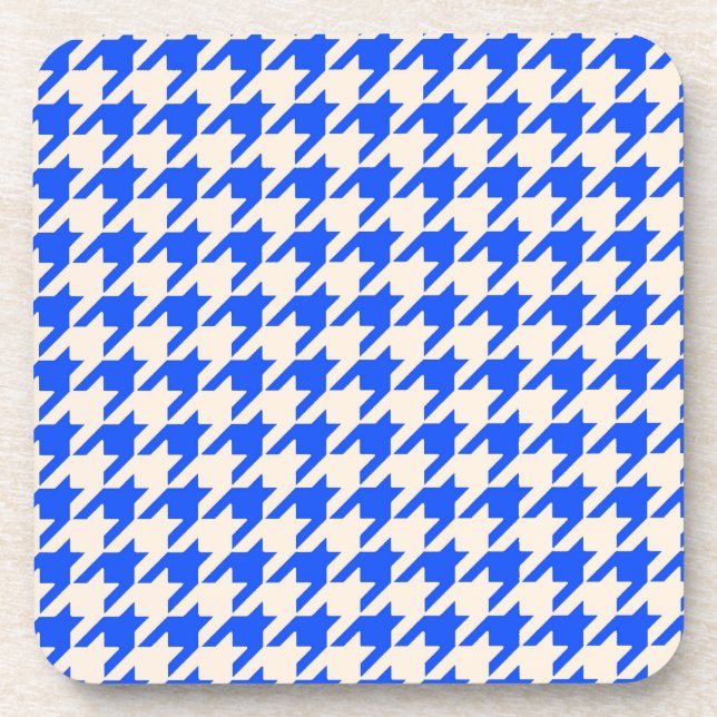 China Blue Houndstooth Coaster (Front)