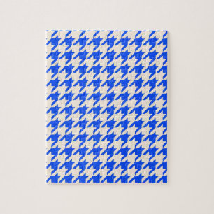China Blue Houndstooth Jigsaw Puzzle