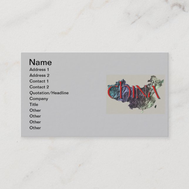 China Business Card (Front)