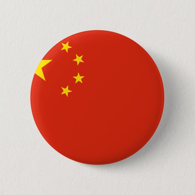 China; Chinese Flag 6 Cm Round Badge (Front)