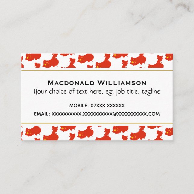 CHINA Christian Scripture John 3:16 Business Card (Front)