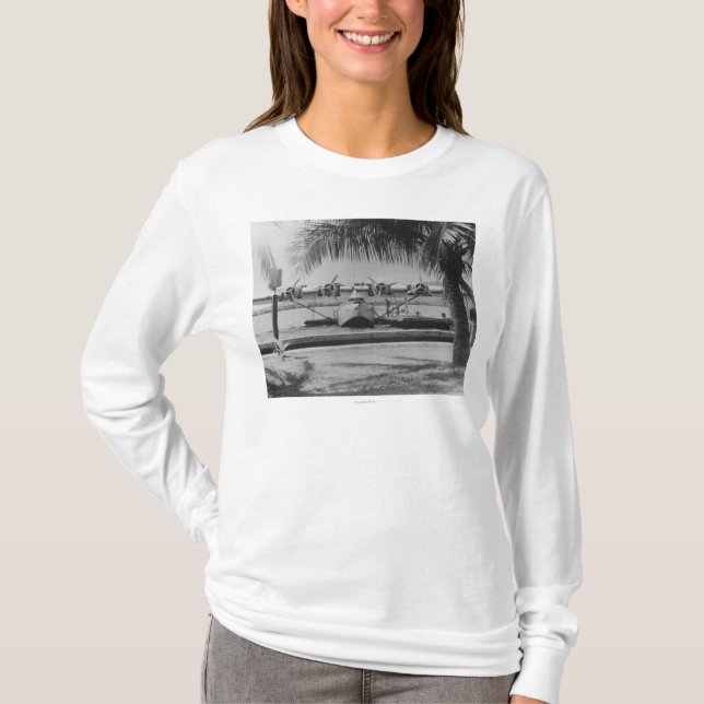 China Clipper Mooring on Hawaiian Island T-Shirt (Front)