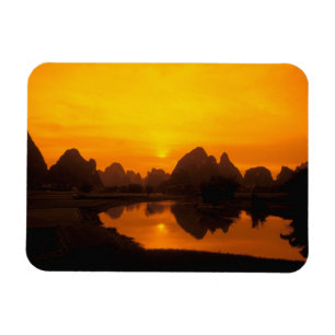 China. Colourful China. Beautiful Li river. Magnet