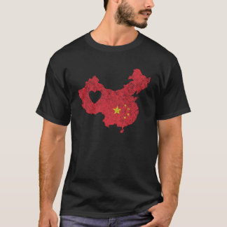 China Country Card with Flag T-Shirt