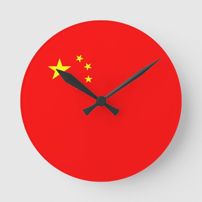 china country flag clock (Front)