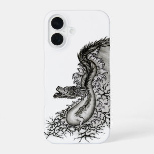 China Dragon, Black and white Design in Tattoostyl iPhone 16 Case