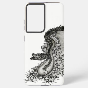 China Dragon, Black and white Design in Tattoostyl Samsung Galaxy Case
