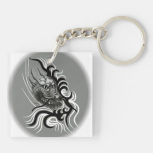 China Dragon in Tattoo style Key Ring