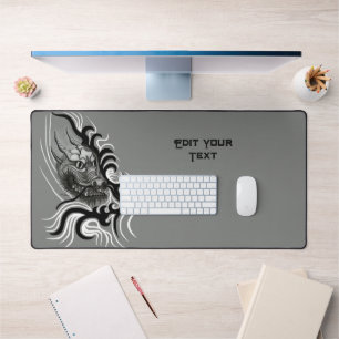 China Dragon in Tattoostyle Desk Mat