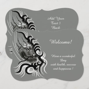 China Dragon in Tattoostyle Invitation