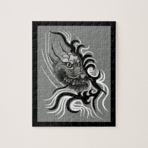 China Dragon in Tattoostyle Jigsaw Puzzle