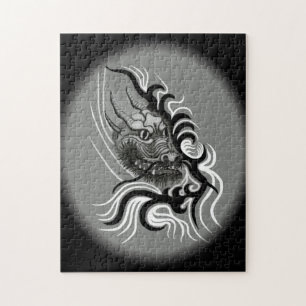 China Dragon in Tattoostyle Jigsaw Puzzle