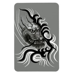 China Dragon in Tattoostyle Magnet