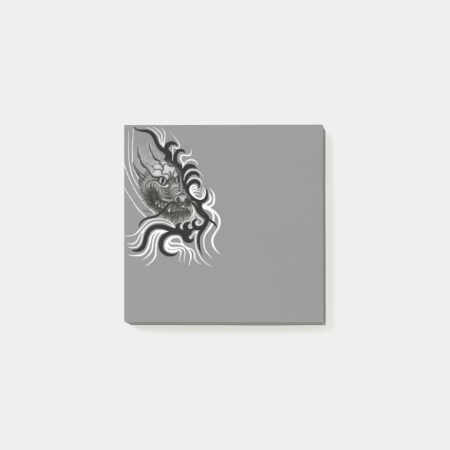 China Dragon in Tattoostyle Post-it Notes (Front)