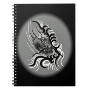 China Dragon in Tattoostyle Spiral Notebook