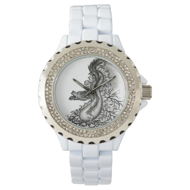 China Dragon in Tattoostyle Watch (Front)