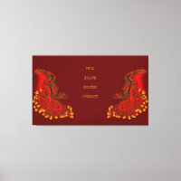 China Dragon red and gold design