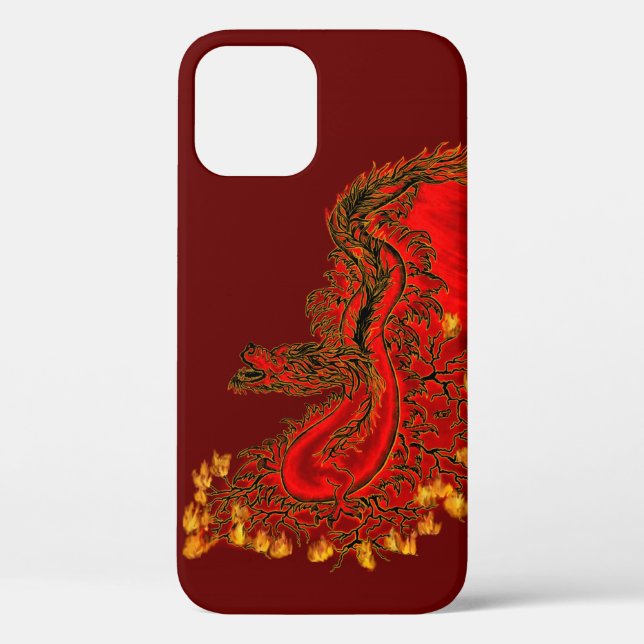 China Dragon red and gold design Case-Mate iPhone Case (Back)