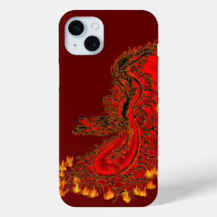 China Dragon red and gold design iPhone 15 Mini Case