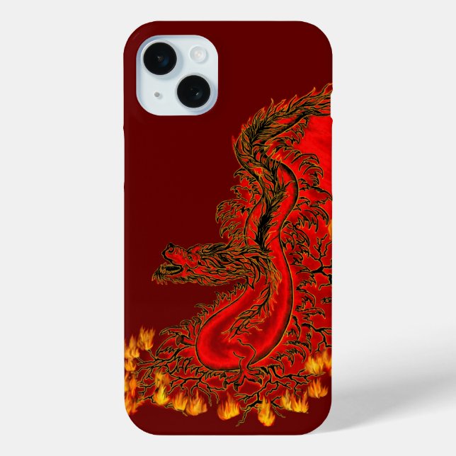 China Dragon red and gold design Case-Mate iPhone Case (Back)