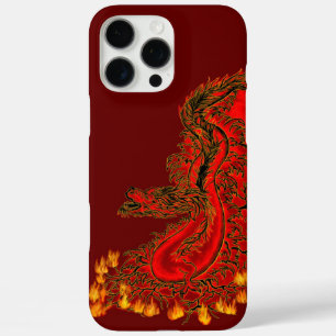China Dragon red and gold design iPhone 16 Pro Max Case