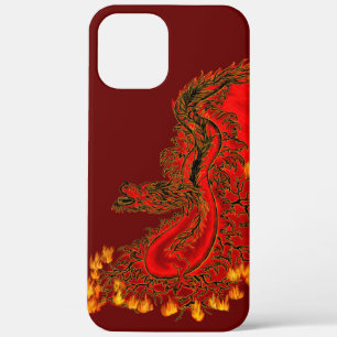 China Dragon red and gold design iPhone 12 Pro Max Case