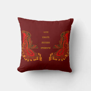 China Dragon red and gold design Cushion