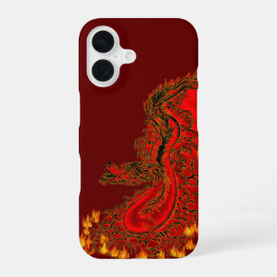 China Dragon red and gold design iPhone 16 Case