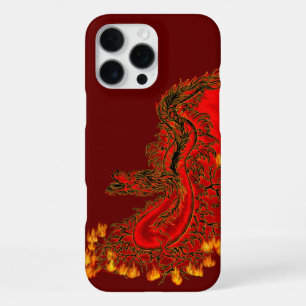 China Dragon red and gold design iPhone 16 Pro Max Case