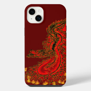 China Dragon red and gold design iPhone 14 Plus Case