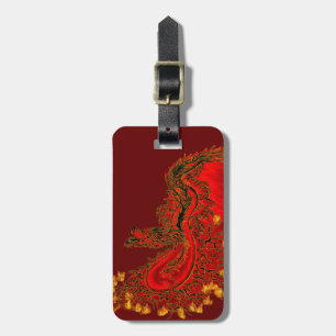 China Dragon red and gold design Luggage Tag