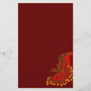 China Dragon red and gold design Stationery