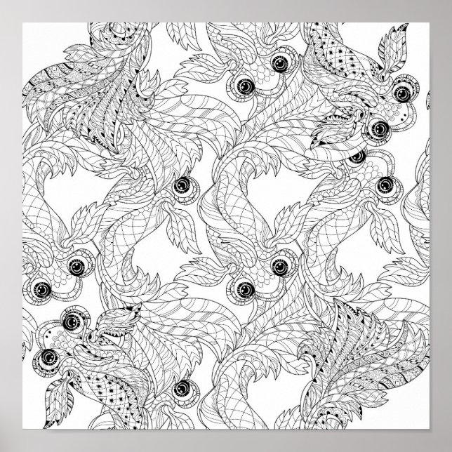 China Fish Doodle 2 Poster (Front)