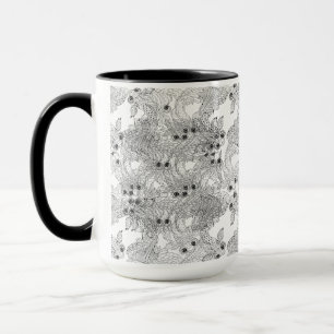 China Fish Doodle Mug