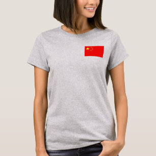 China Flag and Map dk T-Shirt