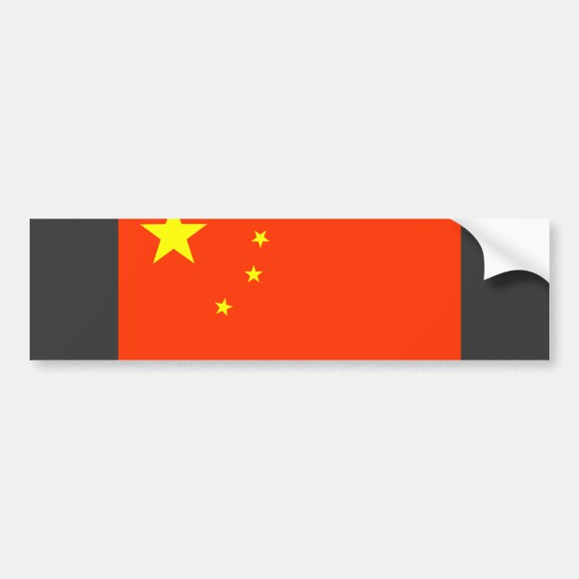 China Flag Bumper Sticker (Front)
