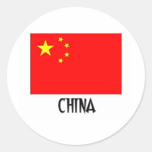 China Flag Classic Round Sticker