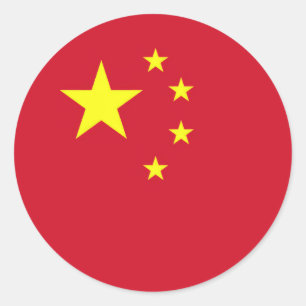 China flag classic round sticker