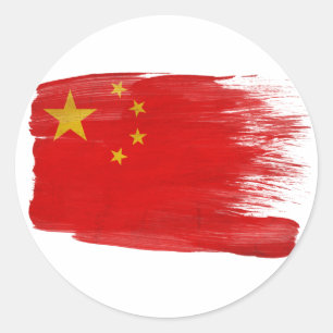 China Flag Classic Round Sticker