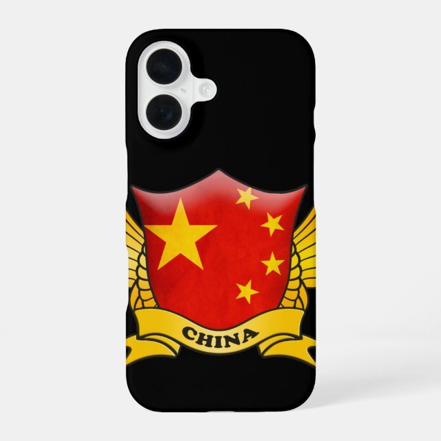 China Flag Emblem iPhone 16 Case (Back)