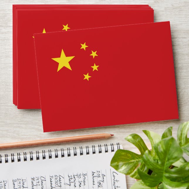 China flag envelope (Stacked)