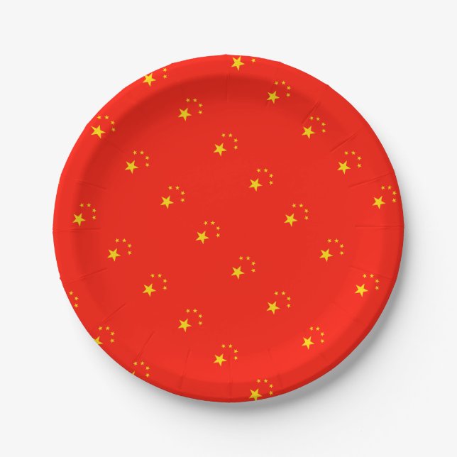 China Flag - High Quality Paper Plate (Front)